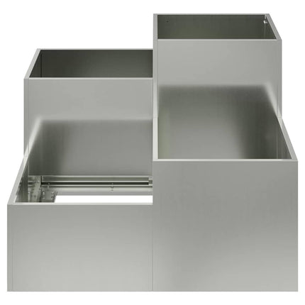 Trädgårdsplanterare Silver 80 x 80 x 60 cm Galvaniserat stål
