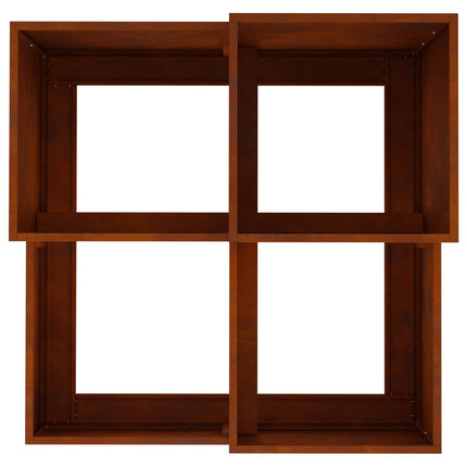 Trädgårdsplanterare Rostig 80 x 80 x 60 cm Väderbeständig stål