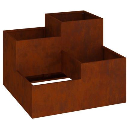 Trädgårdsplanterare Rostig 100 x 100 x 60 cm