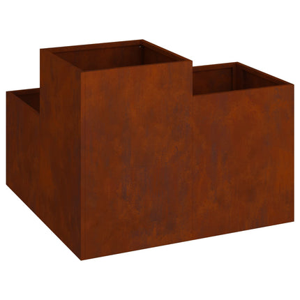 Trädgårdsplanterare Rostig 100 x 100 x 60 cm