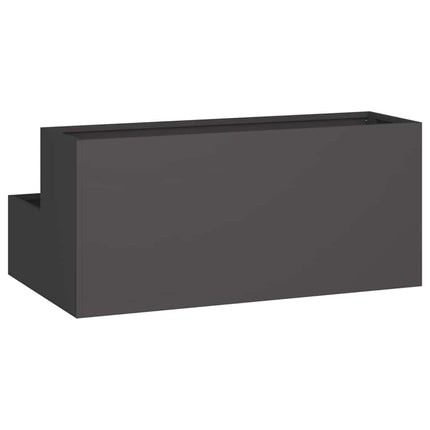 Trädgårdsplanterare Svart 100 x 60 x 45 cm Kallvalsat stål