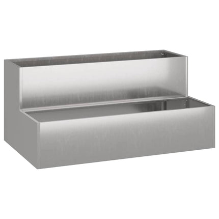 Trädgårdsplanterare Silver 100 x 60 x 45 cm Rostfritt stål