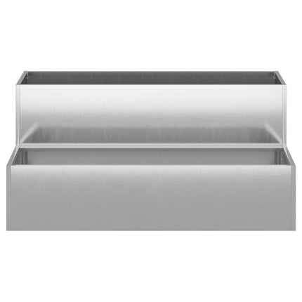 Trädgårdsplanterare Silver 100 x 60 x 45 cm Rostfritt stål