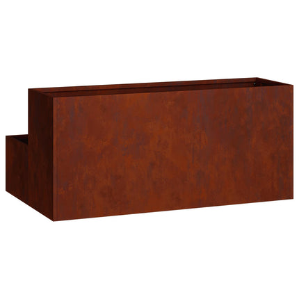 Trädgårdsplanterare Rostig 100 x 60 x 45 cm Väderbeständig stål