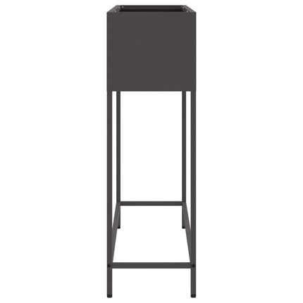 Höjdträdgårdsplanterare Svart 100 x 26 x 82 cm Stål