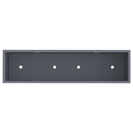 Höjdträdgårdsplanterare Antracit 100 x 26 x 82 cm Stål
