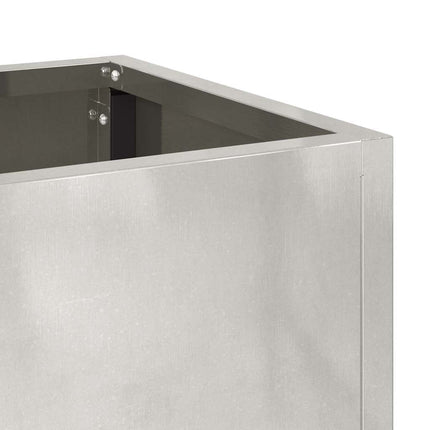 Höjdträdgårdsplanterare Silver 100 x 26 x 82 cm Rostfritt stål