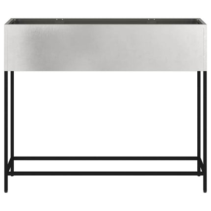 Höjdträdgårdsplanterare Silver 100 x 26 x 82 cm Rostfritt stål