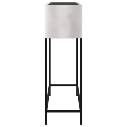 Höjdträdgårdsplanterare Silver 100 x 26 x 82 cm Rostfritt stål