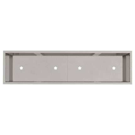 Höjdträdgårdsplanterare Silver 100 x 26 x 82 cm Rostfritt stål
