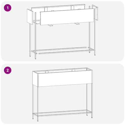 Höjdträdgårdsplanterare Silver 100 x 26 x 82 cm