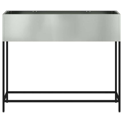 Höjdträdgårdsplanterare Silver 100 x 26 x 82 cm