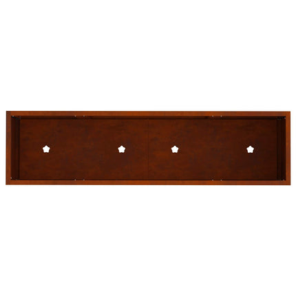 Höjdträdgårdsplanterare Rostig 100 x 26 x 82 cm