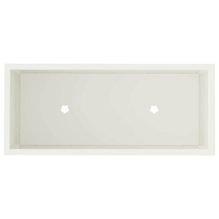 Höjdträdgårdsplanterare Vit 60 x 26 x 48 cm Stål