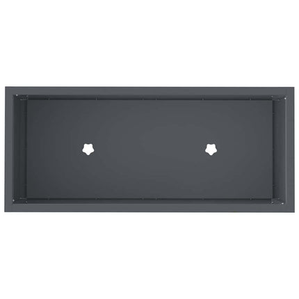 Höjdträdgårdsplanterare Antracit 60 x 26 x 45 cm Stål