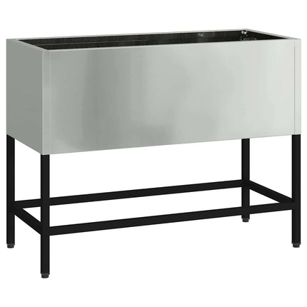 Höjdträdgårdsplanterare Silver 60 x 26 x 45 cm