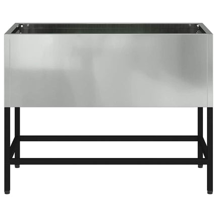 Höjdträdgårdsplanterare Silver 60 x 26 x 45 cm