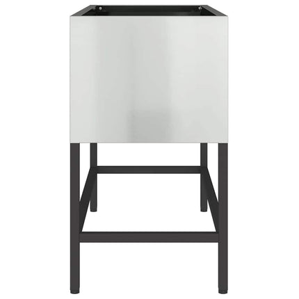 Höjdträdgårdsplanterare Silver 60 x 26 x 45 cm