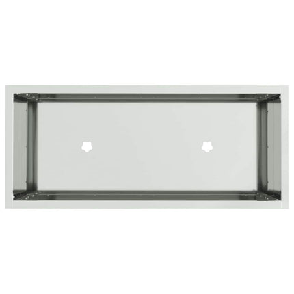 Höjdträdgårdsplanterare Silver 60 x 26 x 45 cm