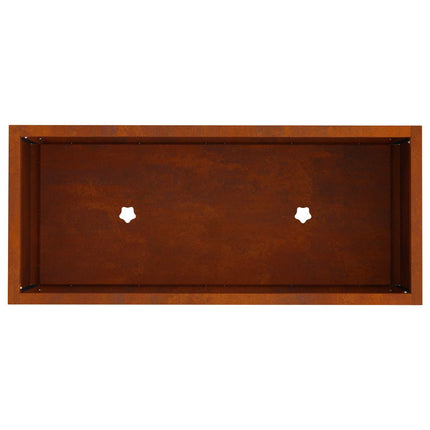 Höjdträdgårdsplanterare Rostig 60 x 26 x 45 cm