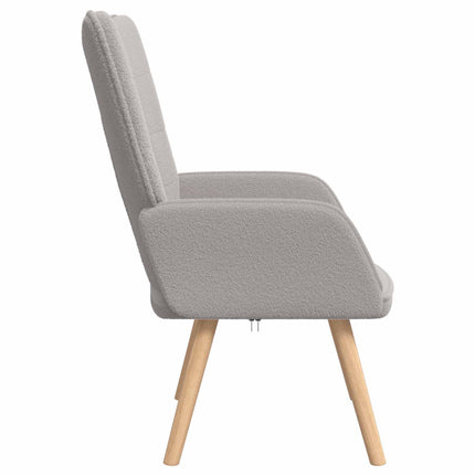 fåtölj Ljusgrå 62 x 67 x 95,5 cm Sherpa tyg