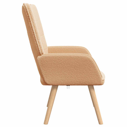 fåtölj Beige 62 x 67 x 95,5 cm Sherpa tyg