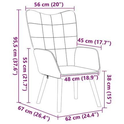 fåtölj Beige 62 x 67 x 95,5 cm Sherpa tyg