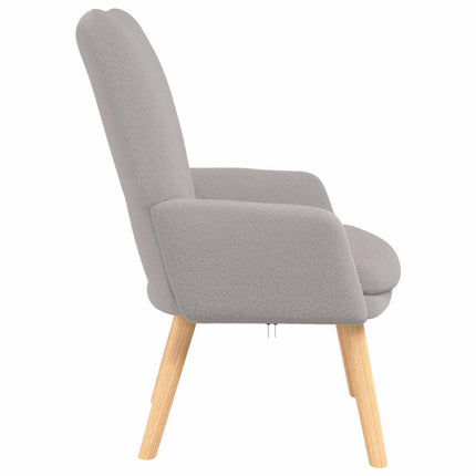 fåtölj Ljusgrå 63 x 67 x 94 cm Fårtyg och Faner