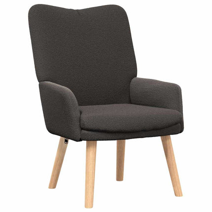 fåtölj Mörkgrå 63 x 67 x 94 cm Fårtyg och Faner