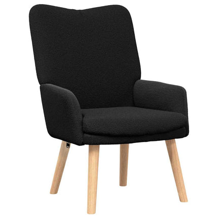 fåtölj Svart 63 x 67 x 94 cm Fårtyg och Faner
