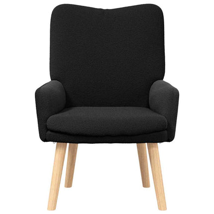 fåtölj Svart 63 x 67 x 94 cm Fårtyg och Faner