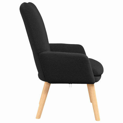 fåtölj Svart 63 x 67 x 94 cm Fårtyg och Faner