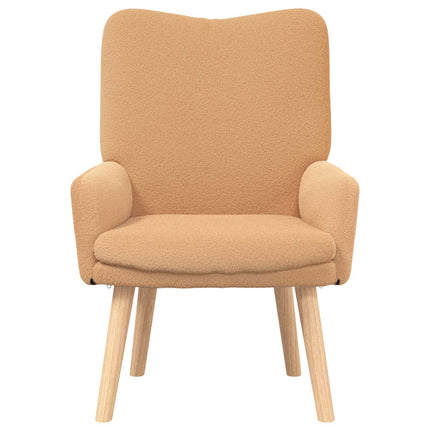 fåtölj Beige 63 x 67 x 94 cm Polyester och plywood