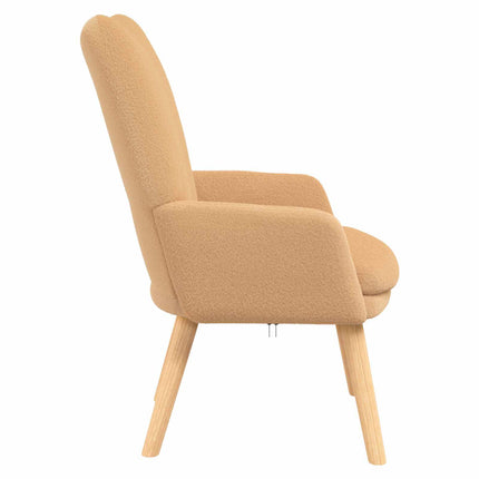 fåtölj Beige 63 x 67 x 94 cm Polyester och plywood