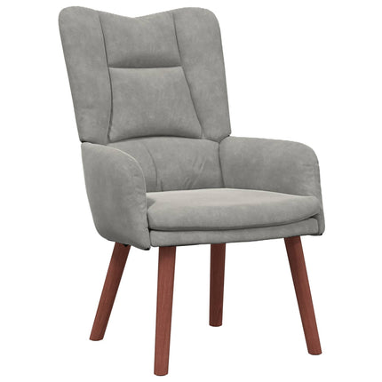fåtölj Ljusgrå 63 x 67 x 94 cm Sammet