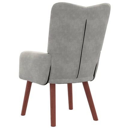 fåtölj Ljusgrå 63 x 67 x 94 cm Sammet