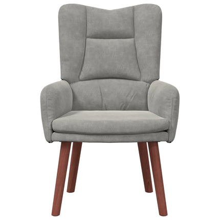 fåtölj Ljusgrå 63 x 67 x 94 cm Sammet