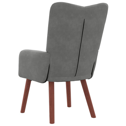 fåtölj Mörkgrå 63 x 67 x 94 cm Sammet