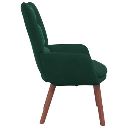 fåtölj Mörkgrön 63 x 67 x 94 cm Sammet
