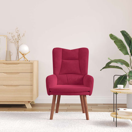 fåtölj Vinröd 63 x 67 x 94 cm Sammet