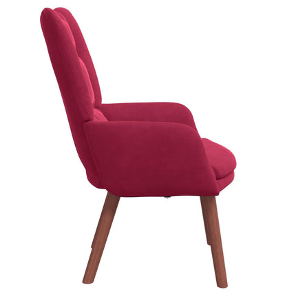 fåtölj Vinröd 63 x 67 x 94 cm Sammet