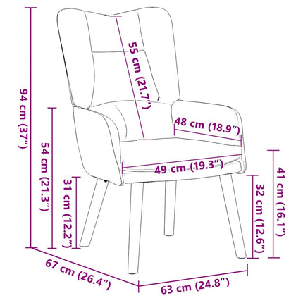 fåtölj Svart 63 x 67 x 94 cm Sammet