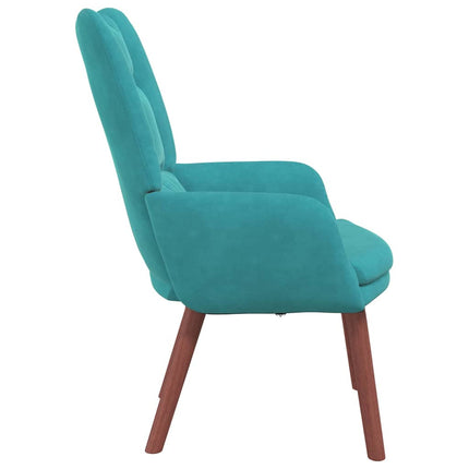 fåtölj Turkos 63 x 67 x 94 cm Sammet