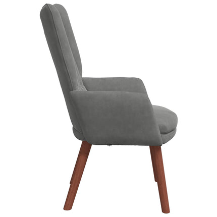fåtölj Mörkgrå 63 x 67 x 94 cm Sammet