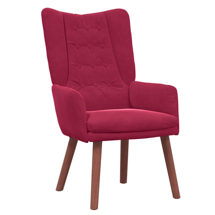 fåtölj Vinröd 63 x 67 x 94 cm Sammet