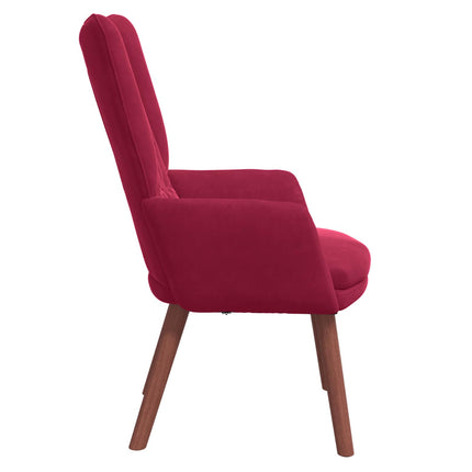 fåtölj Vinröd 63 x 67 x 94 cm Sammet