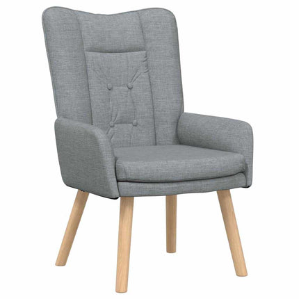 fåtölj Ljusgrå 63 x 67 x 94 cm Tyg och plywood