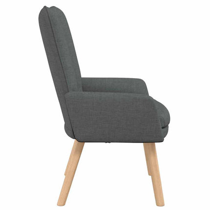 fåtölj Mörkgrå 63 x 67 x 94 cm Tyg och plywood