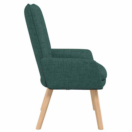 fåtölj Mörkgrön 63 x 67 x 94 cm Tyg och plywood