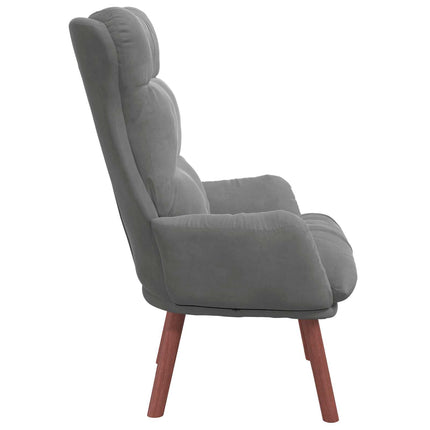 fåtölj Mörkgrå 69 x 74 x 93 cm Sammet